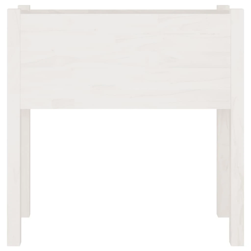 vidaXL dārza puķu kastes, 2 gab., 70x31x70 cm, balts priedes masīvkoks