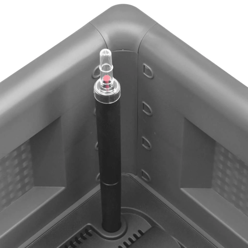 vidaXL dārza puķu kaste, pašlaistīšanas sistēma, pelēka, 100x43x33 cm