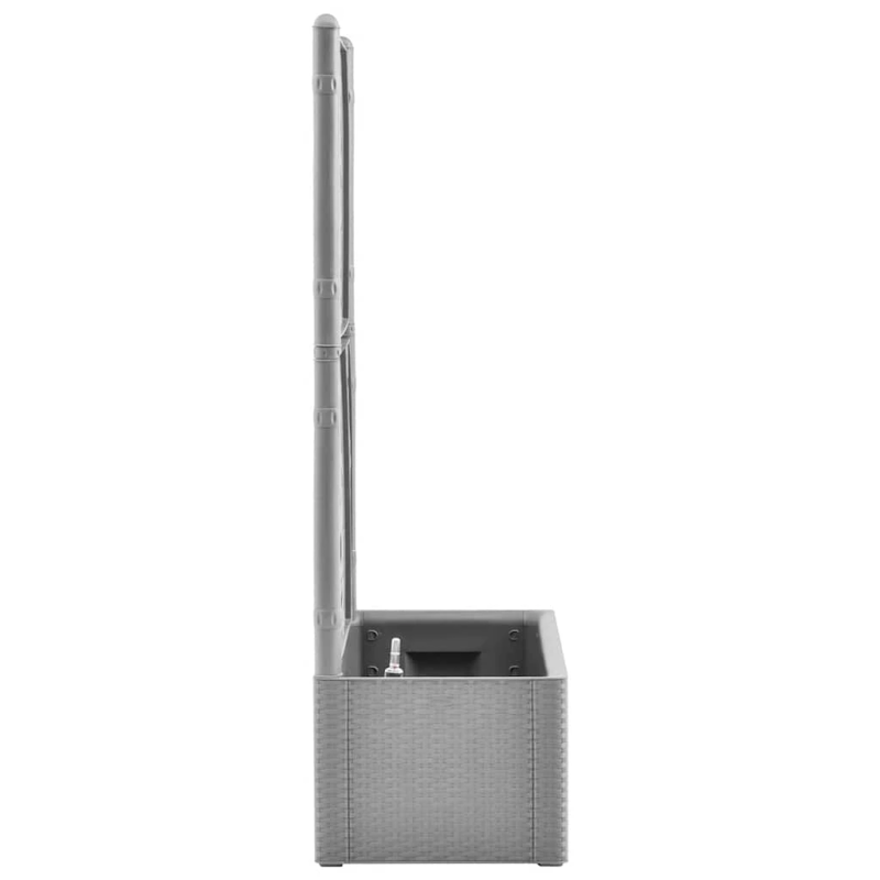 vidaXL puķu kaste ar špaleru, pelēka, pašlaistīšanas sistēma