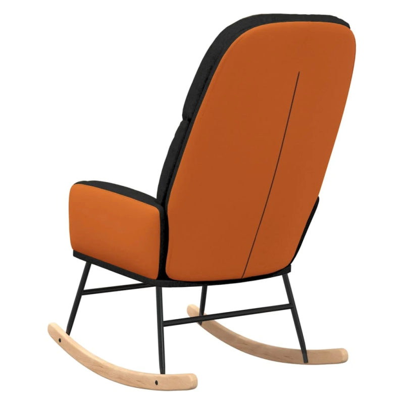 vidaXL šūpuļkrēsls, melns audums