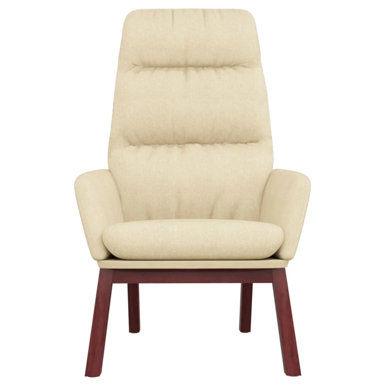 vidaXL atpūtas krēsls, krēmkrāsas audums