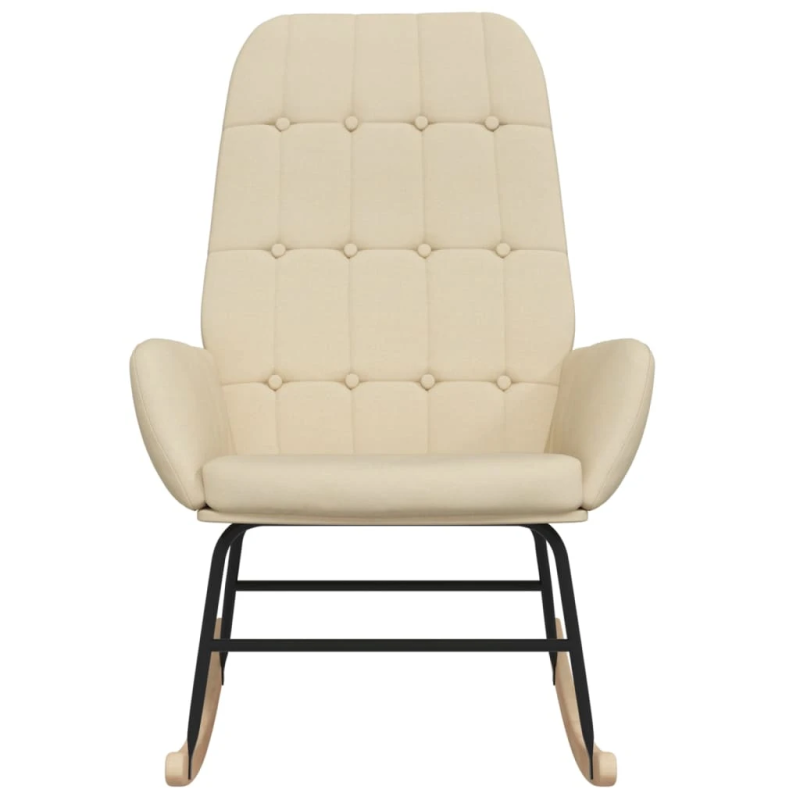 vidaXL šūpuļkrēsls, krēmkrāsas audums