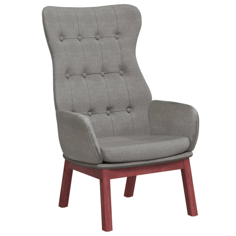 vidaXL atpūtas krēsls, gaiši pelēks audums