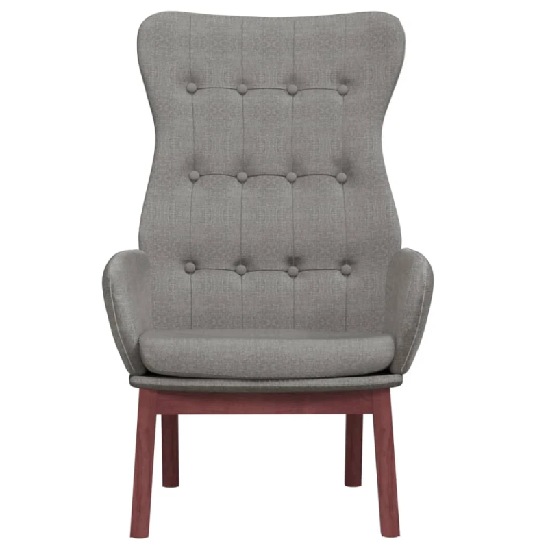 vidaXL atpūtas krēsls, gaiši pelēks audums