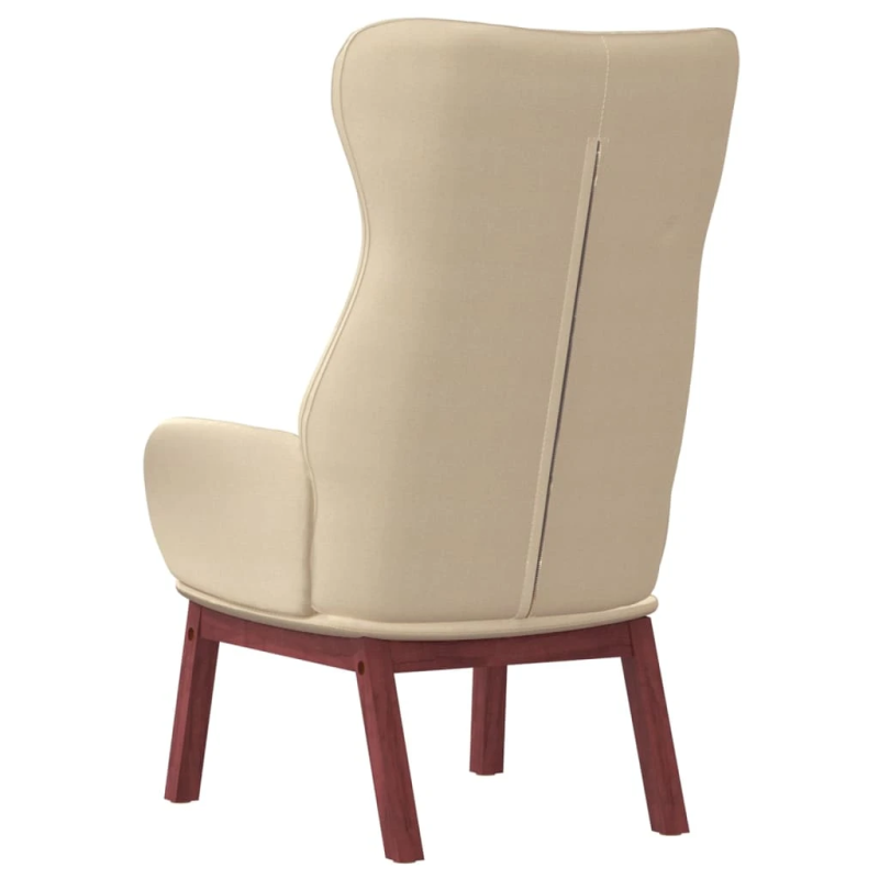 vidaXL atpūtas krēsls, krēmkrāsas audums