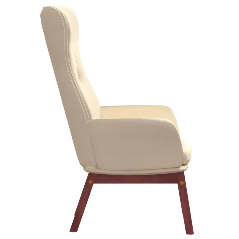 vidaXL atpūtas krēsls, krēmkrāsas audums