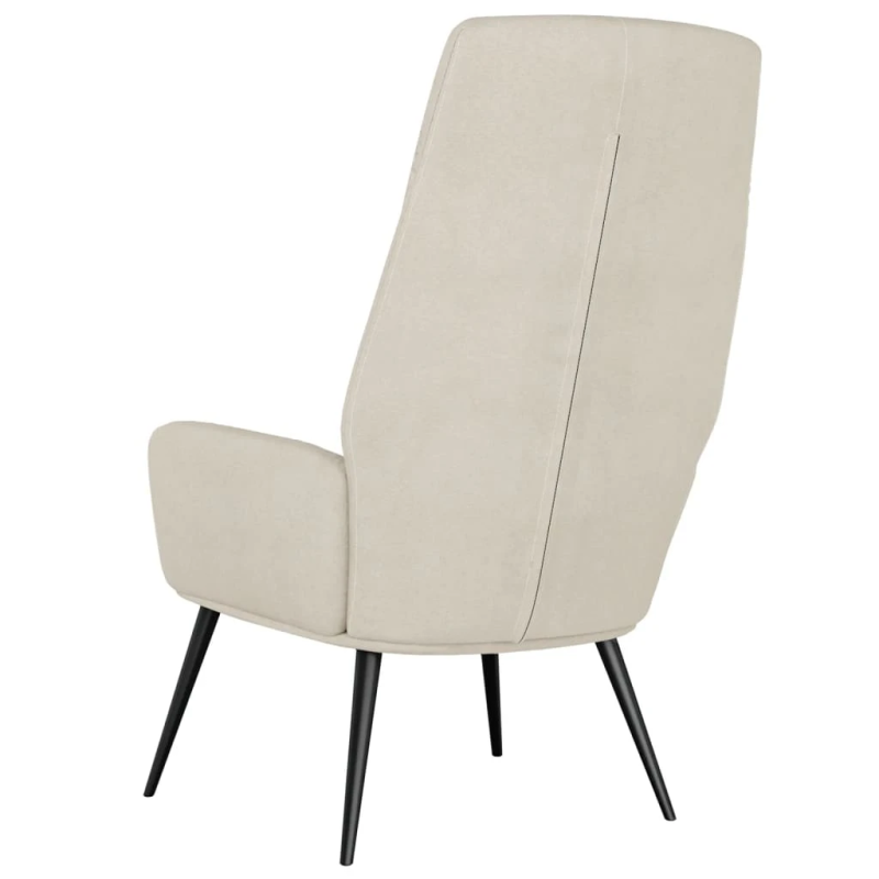 vidaXL atpūtas krēsls, krēmkrāsas mākslīgā zamšāda