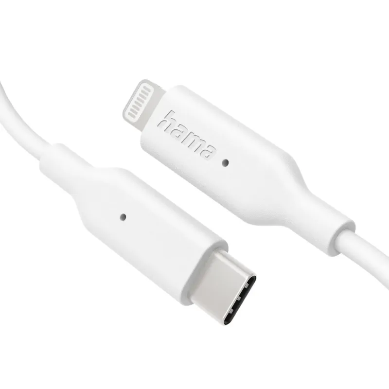 Hama 00201598 Charging Cable, USB-C - Lightning 1m white