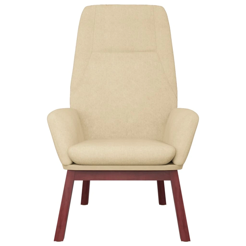 vidaXL atpūtas krēsls, krēmkrāsas audums