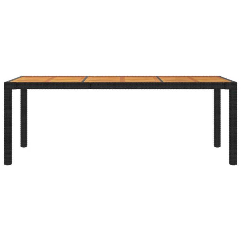 vidaXL 9-daļīgs dārza mēbeļu komplekts, matrači, melna PE rotangpalma