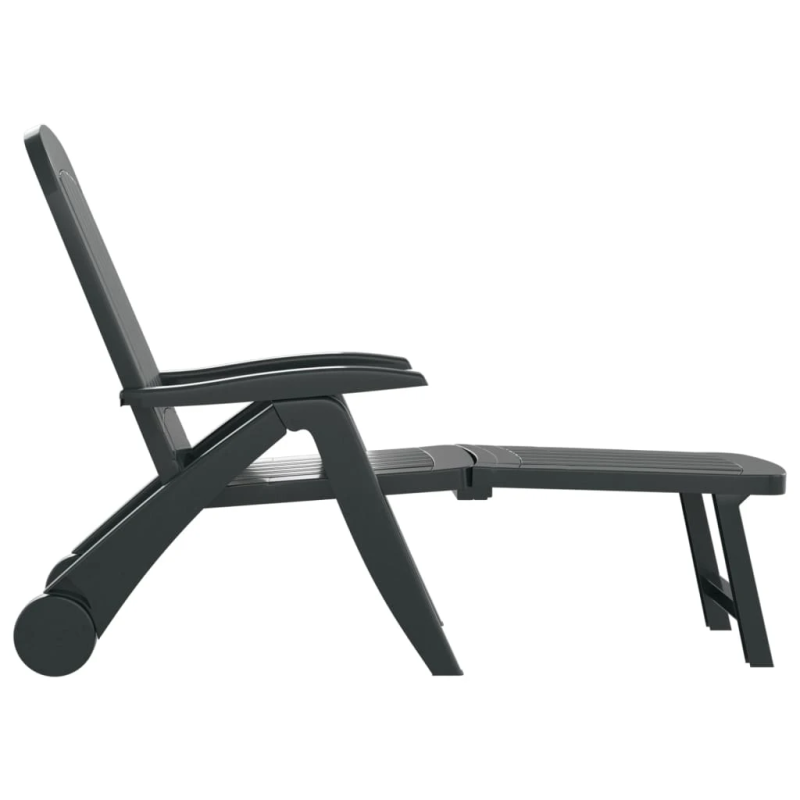 vidaXL salokāms sauļošanās zvilnis, zaļš, polipropilēns