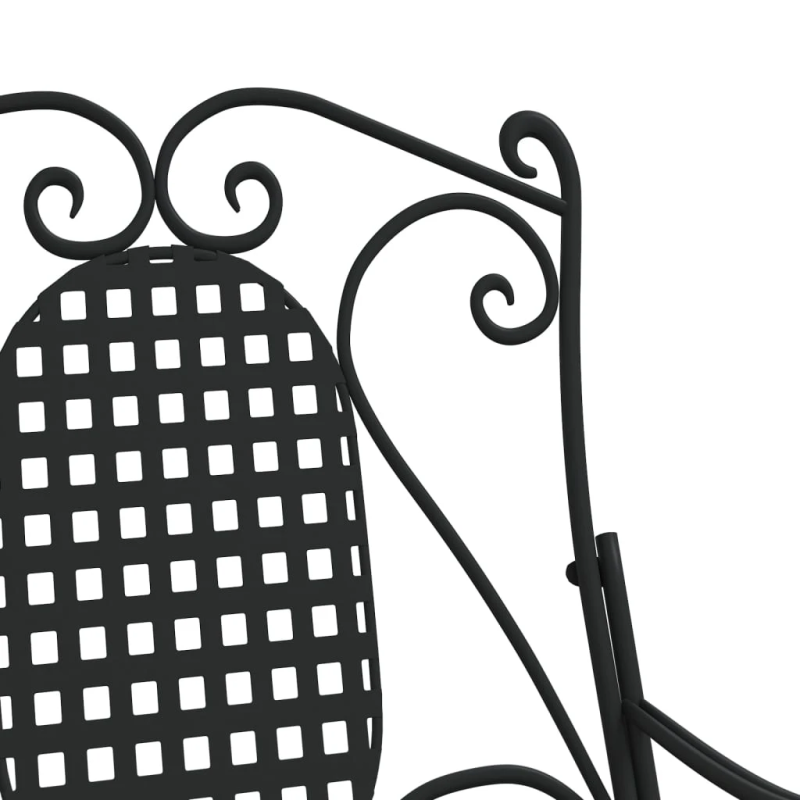 vidaXL šūpuļsols, 84 cm, melns, tērauds