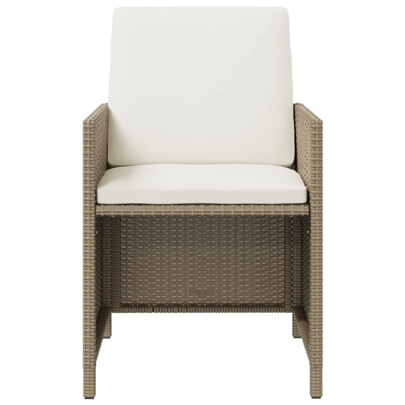 vidaXL 9-daļīgs dārza mēbeļu komplekts ar matračiem, PE rotangpalma