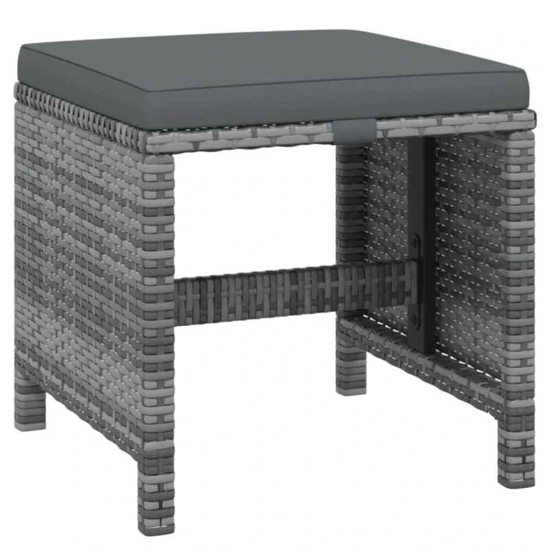 vidaXL 9-daļīgs dārza mēbeļu komplekts ar matračiem, PE rotangpalma