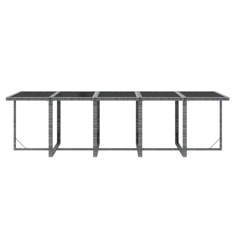 vidaXL 11-daļīgs dārza mēbeļu komplekts ar matračiem, PE rotangpalma