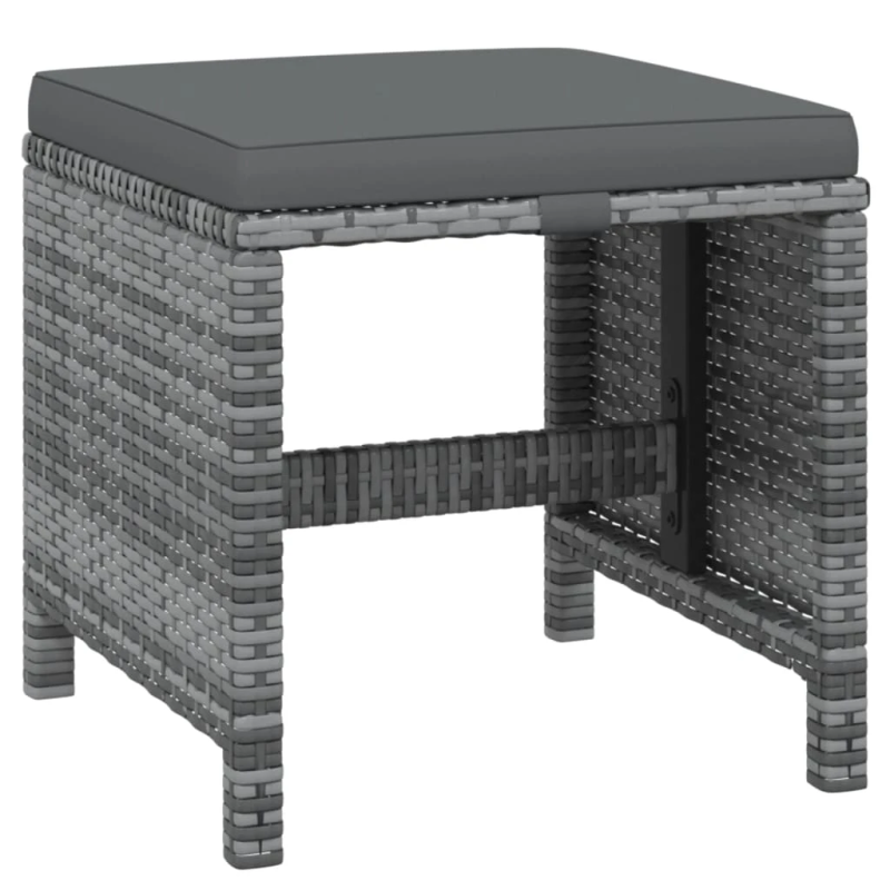 vidaXL 19-daļīgs dārza mēbeļu komplekts ar matračiem, PE rotangpalma