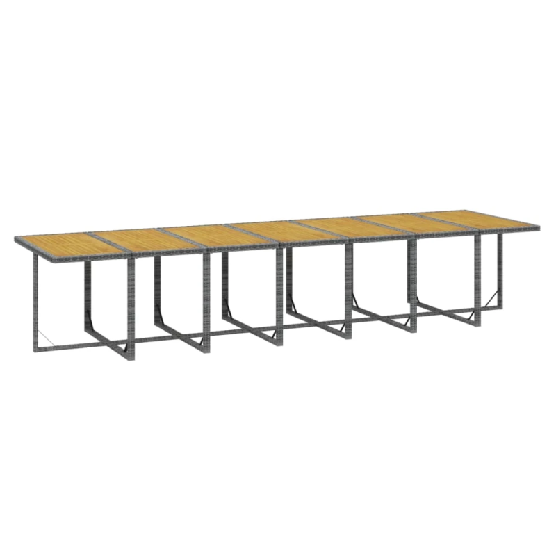 vidaXL 19-daļīgs dārza mēbeļu komplekts ar matračiem, PE rotangpalma