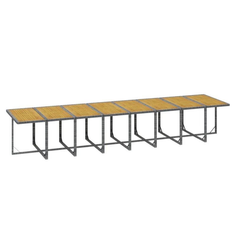 vidaXL 21-daļīgs dārza mēbeļu komplekts ar matračiem, PE rotangpalma