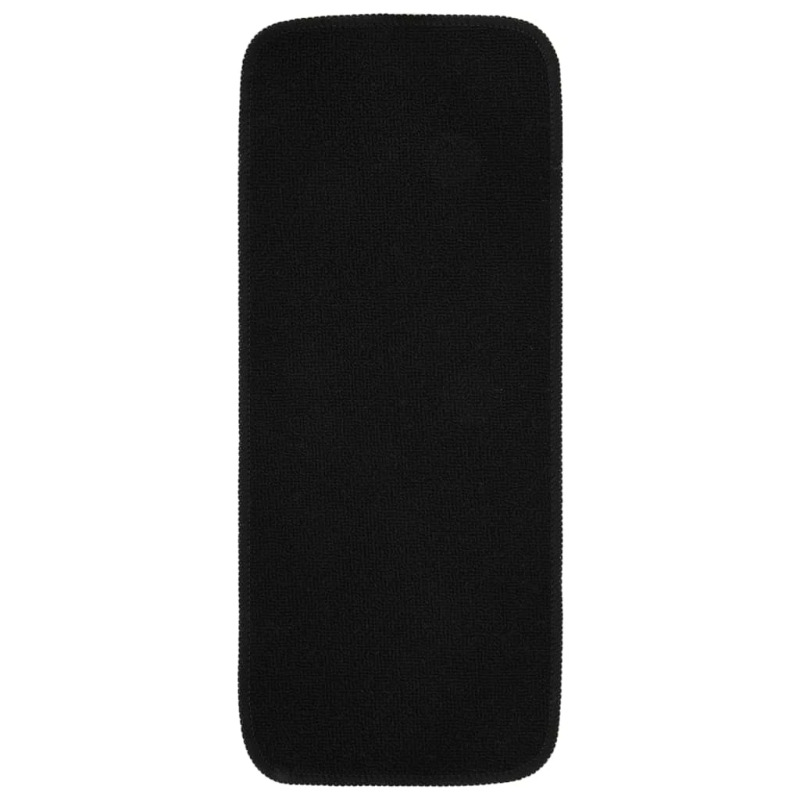 vidaXL kāpņu paklāji, neslīdoši, 15 gab., 60x25 cm, melni, taisnstūra