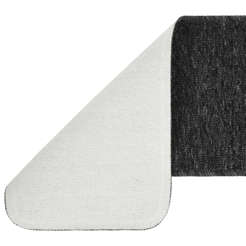 vidaXL kāpņu paklāji, neslīdoši, 15 gab., 75x20 cm, antracītpelēki