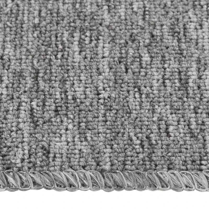 vidaXL kāpņu paklāji, neslīdoši, 15 gab., 60x25 cm, pelēki, taisnstūra