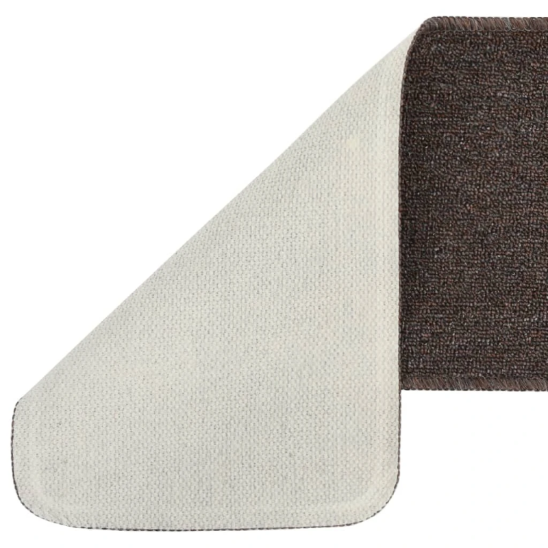 vidaXL kāpņu paklāji, neslīdoši, 15 gab., 60x25 cm, brūni, taisnstūra