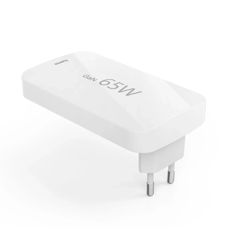 Hama 00201976 Flat Charger 220V With 2xUSB-C-USB-A 65W White