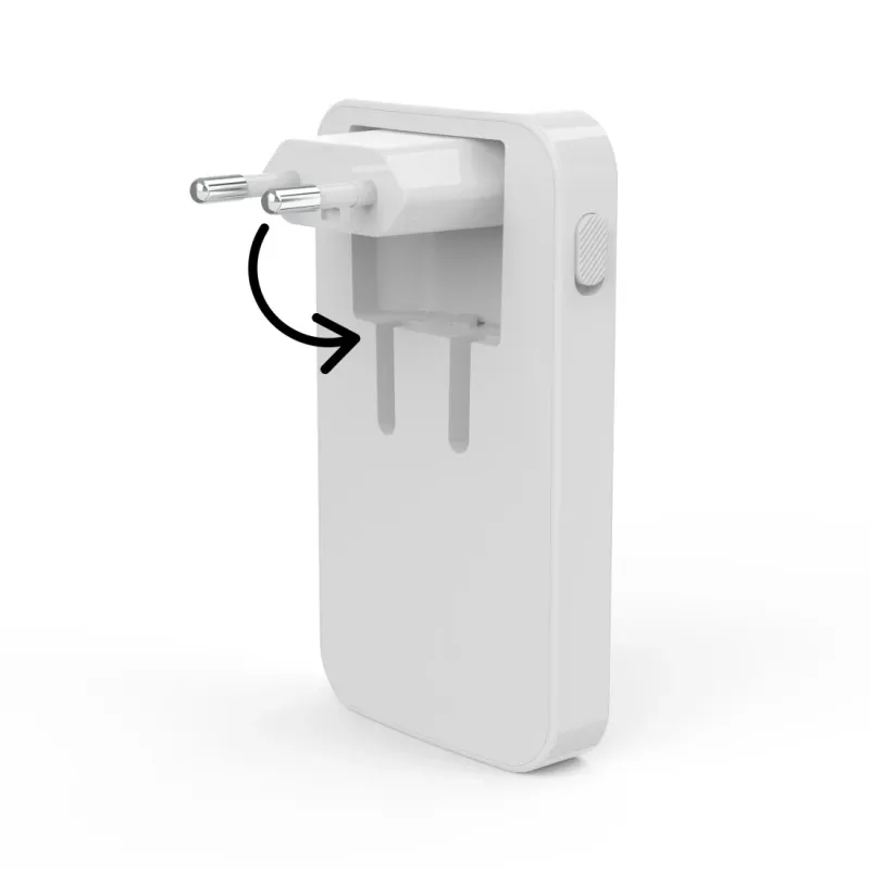 Hama 00201976 Flat Charger 220V With 2xUSB-C-USB-A 65W White