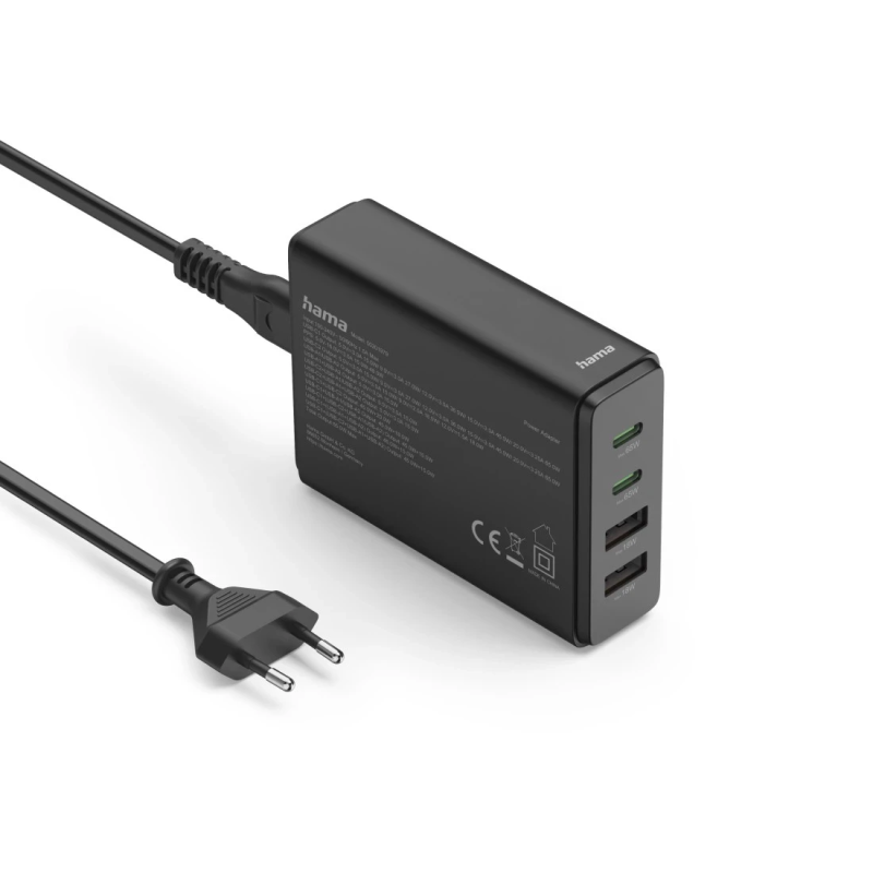 Hama 00201979 Charging Station With USB-C-USB-A 65 W Black