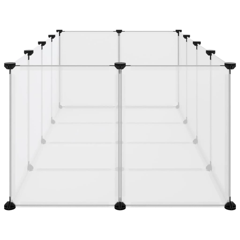 vidaXL mazu mājdzīvnieku sētiņa, 144x74x46,5 cm, PP un tērauds