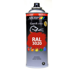 aerosols Crafts RAL 3020 Sarkans 400ml, Motip