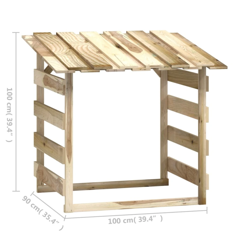 vidaXL pergola ar jumtu, 2 gab., 100x90x100 cm, impregnēta priede