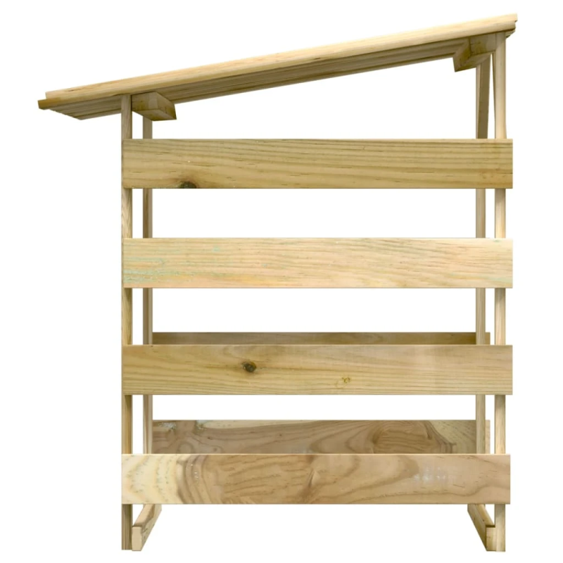 vidaXL pergola ar jumtu, 2 gab., 100x90x100 cm, impregnēta priede