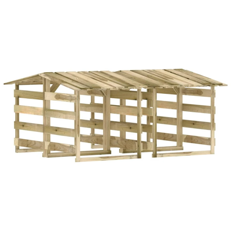 vidaXL pergola ar jumtu, 4 gab., 100x90x100 cm, impregnēta priede