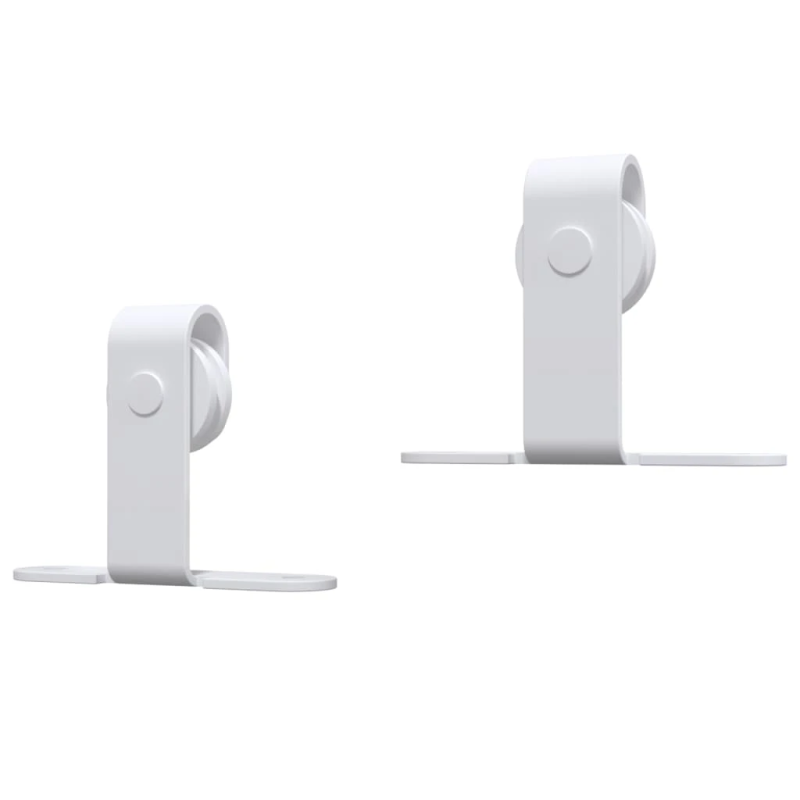 vidaXL bīdāmo skapja durvju komplekts, oglekļa tērauds, 183 cm, balts