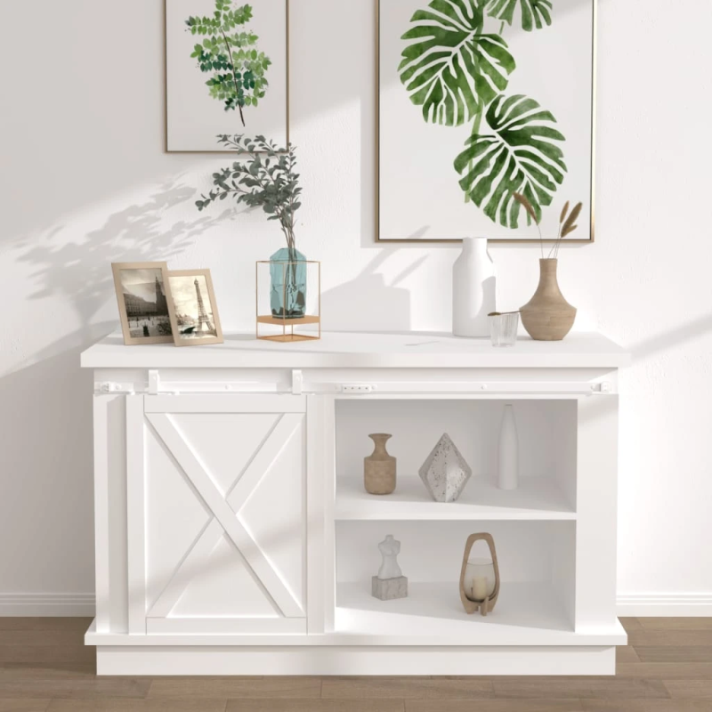 vidaXL bīdāmo skapja durvju komplekts, oglekļa tērauds, 152 cm, balts