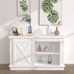 vidaXL bīdāmo skapja durvju komplekts, oglekļa tērauds, 122 cm, balts