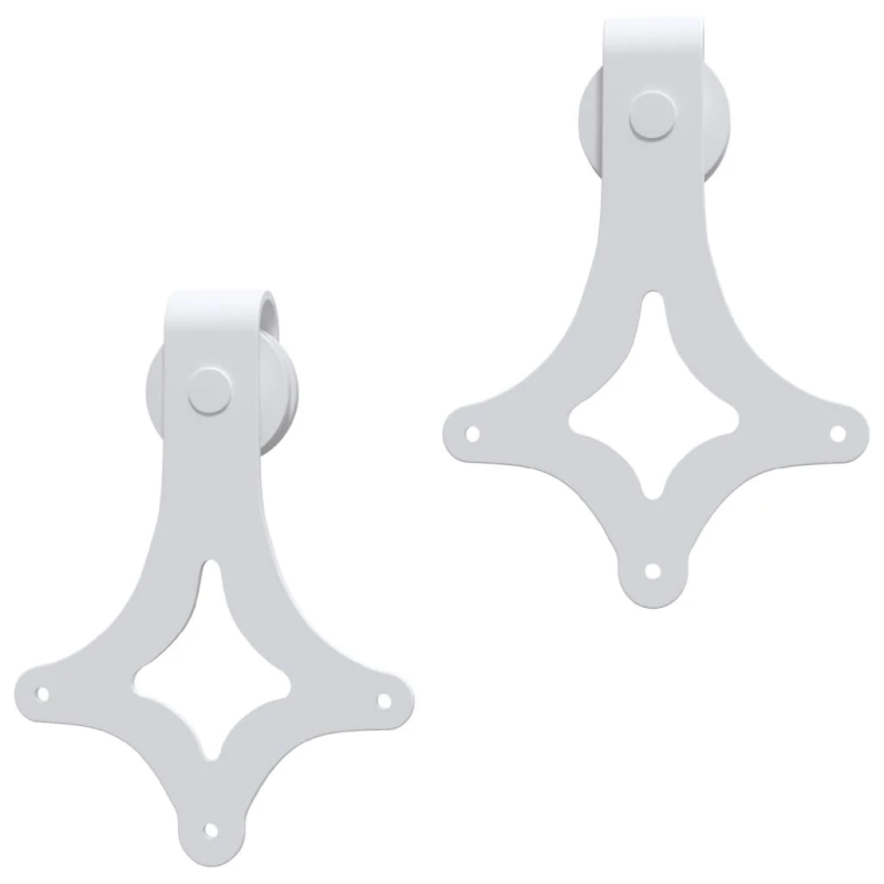 vidaXL bīdāmo durvju sistēma, 183 cm, balts tērauds