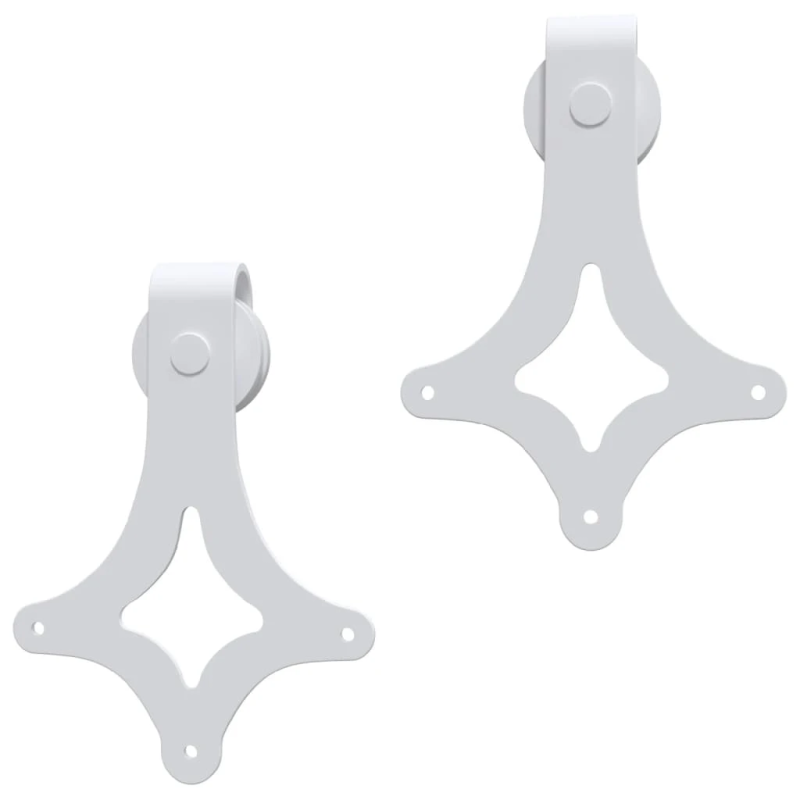 vidaXL bīdāmo durvju sistēma, 200 cm, balts tērauds