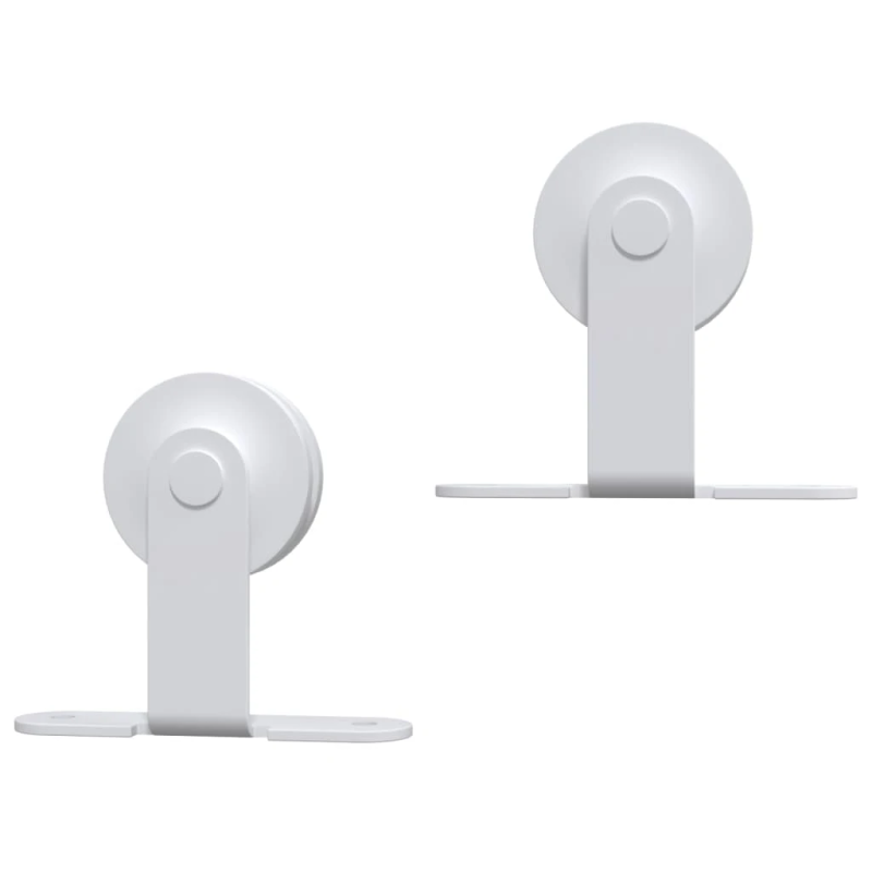 vidaXL bīdāmo durvju sistēma, 183 cm, balts tērauds