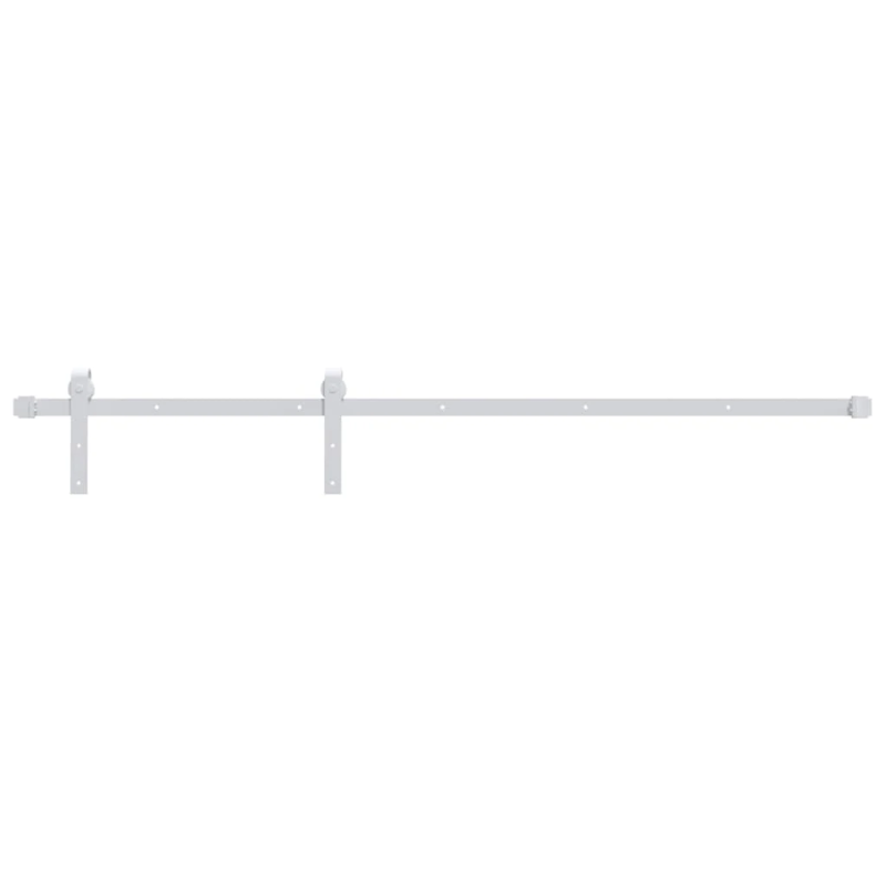 vidaXL bīdāmo durvju sistēma, 200 cm, balts tērauds