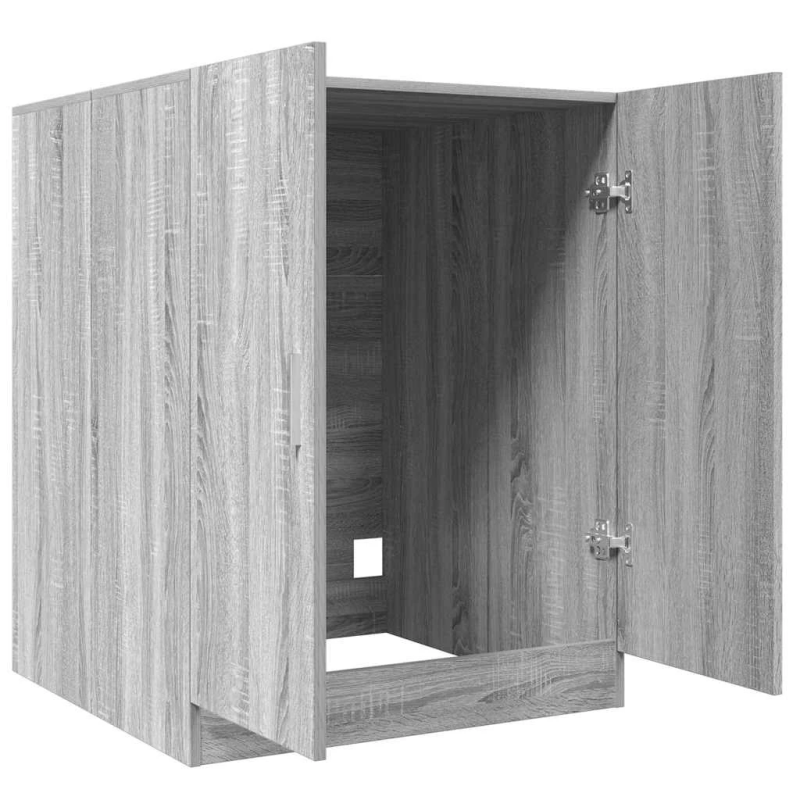 vidaXL veļasmašīnas skapītis, pelēcīga ozolkoka krāsa, 71x71,5x91,5 cm