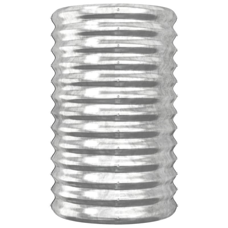 vidaXL dārza puķu kaste, 40x40x68cm, cinkots tērauds, sudrabaina