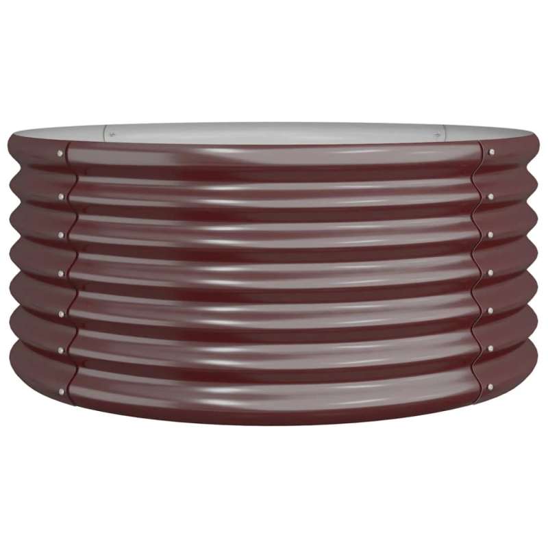 vidaXL Sodo lovelis, rudas, 80x80x36cm, cinkuotas plienas