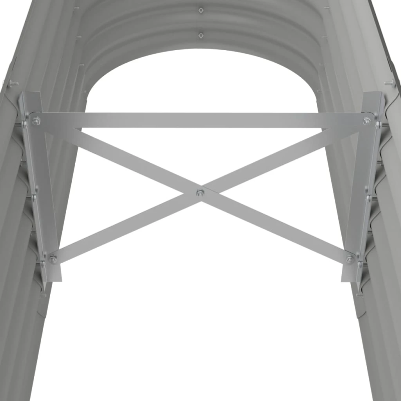 vidaXL augstā puķu kaste, 152x40x36 cm, cinkots tērauds, pelēka