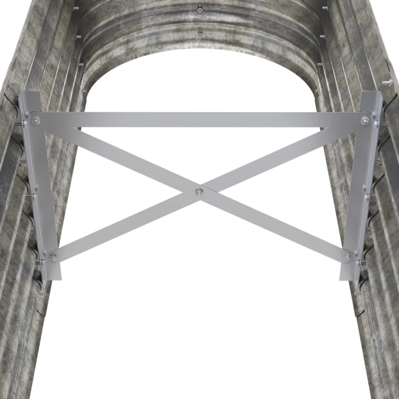 vidaXL augstā puķu kaste, 152x40x36 cm, cinkots tērauds, sudrabaina