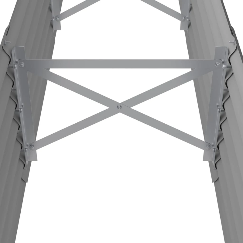 vidaXL augstā puķu kaste, 224x40x36 cm, cinkots tērauds, pelēka