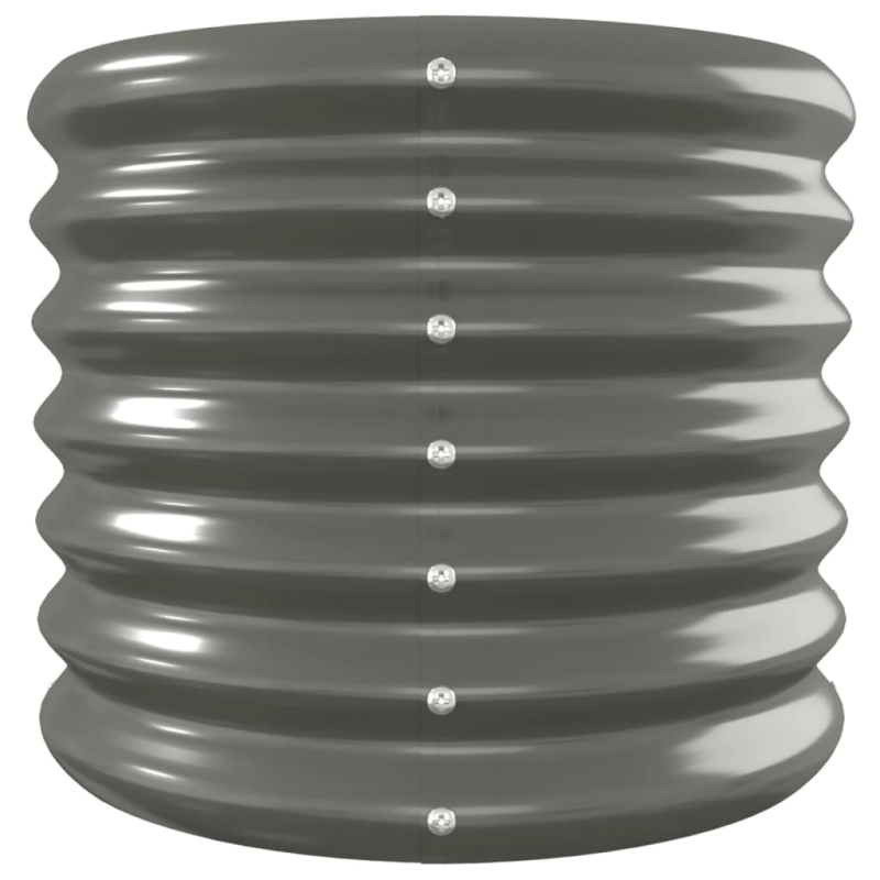 vidaXL augstā puķu kaste, 260x40x36 cm, cinkots tērauds, pelēka