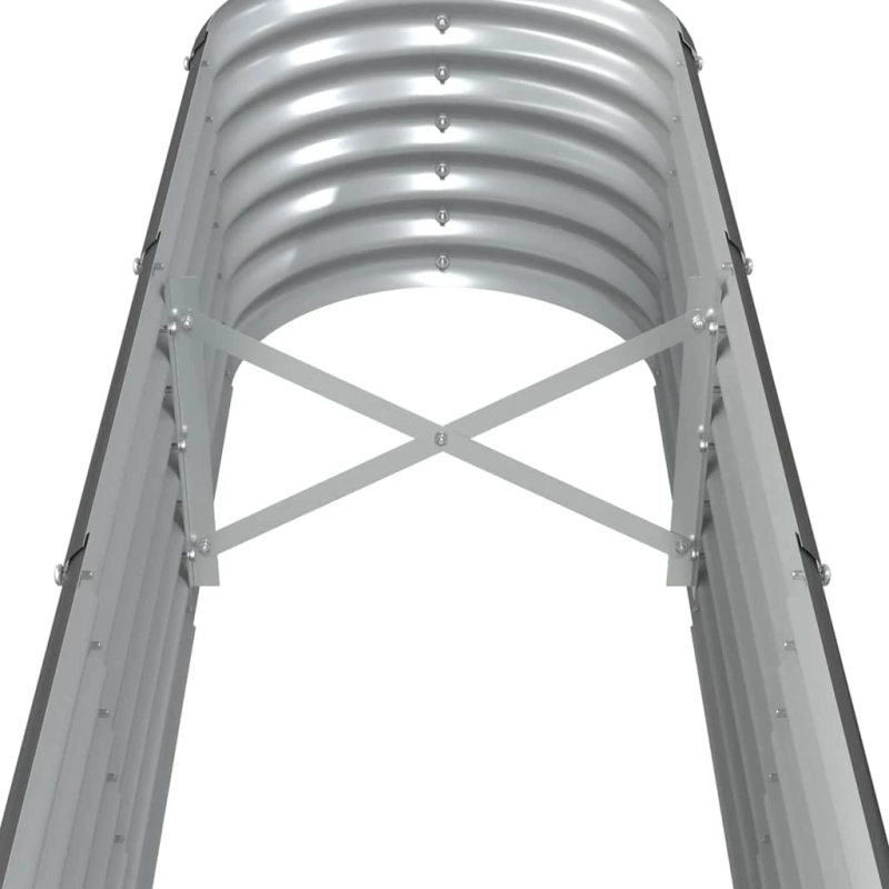 vidaXL augstā puķu kaste, 332x40x36 cm, cinkots tērauds, antracītpelēka