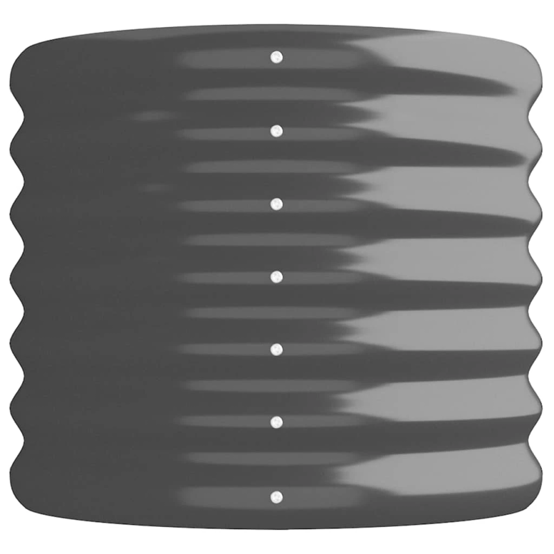 vidaXL augstā puķu kaste, 332x40x36 cm, cinkots tērauds, antracītpelēka